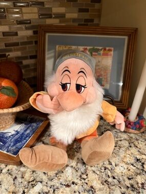 Disney Dopey Plush - Peach, White, Gray, Yellow, Brown